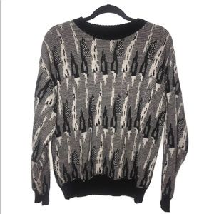 Vintage grandpa style wool blend sweater